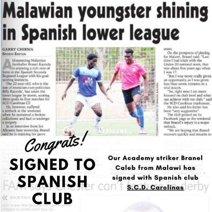 alicante football academy player appearing in newspaper in spain