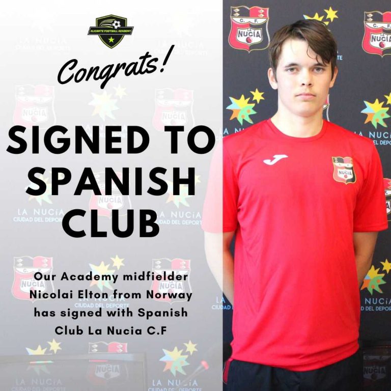 Alicante football academy player signed in la nucia