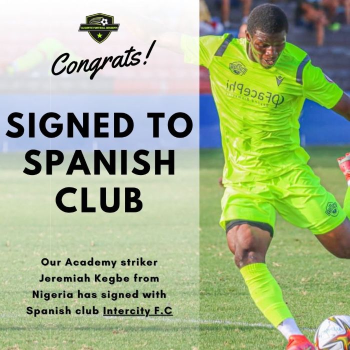 football academy in spain player signed with pro club in spain in a game